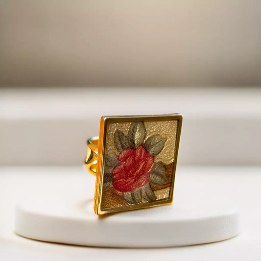 Moonlit Resin Square Ring