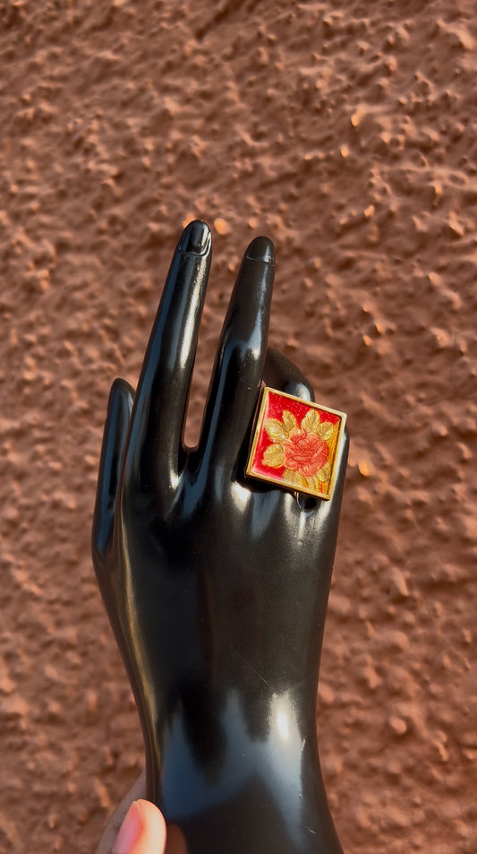 Floral Essence Square Ring