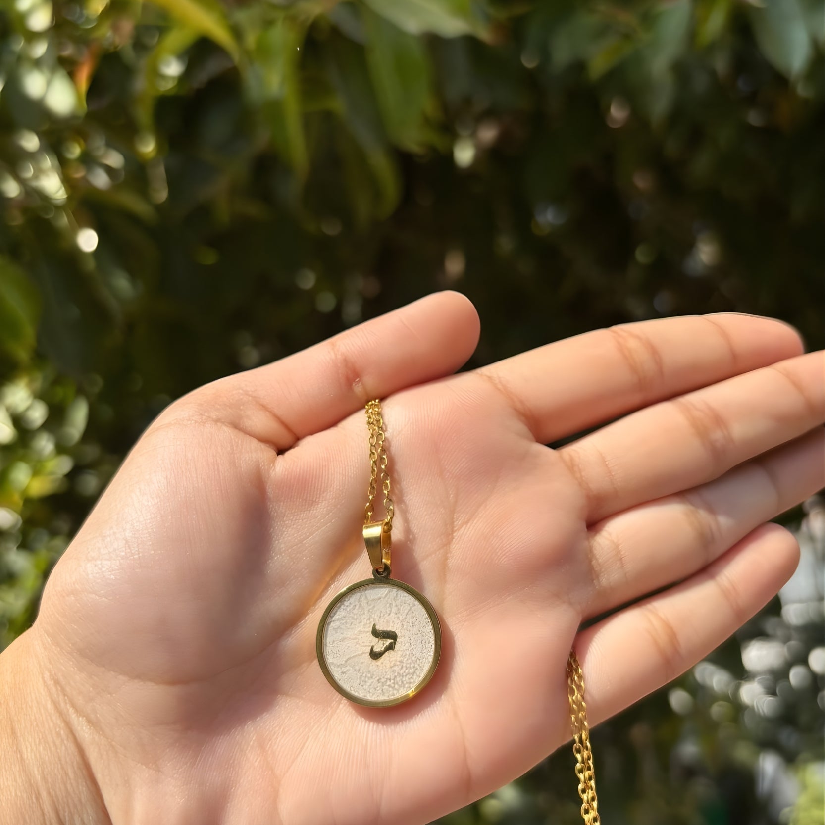 Arabic Letter necklace initial jewelry