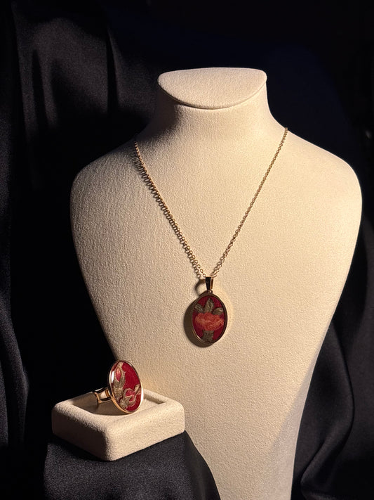 Handcrafted Eternal Blossom Resin Jewelry - ZouqShoq