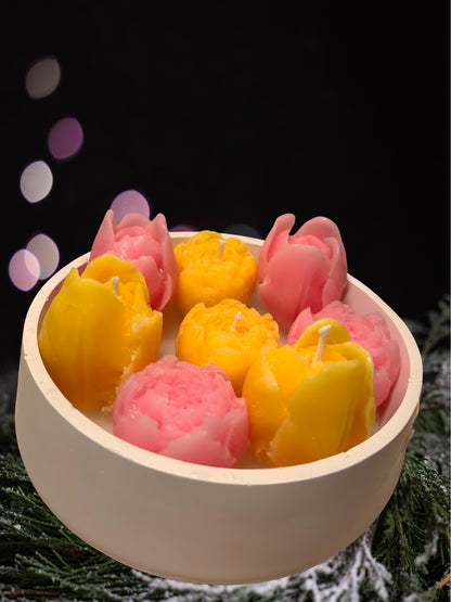 Floral Bowl Scented Candles - Elegant Floral Fragrance | ZouqShoq