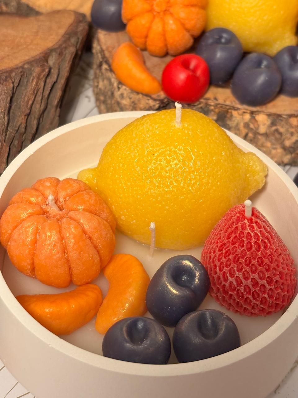 Fruit Bowl Scented Candles - Fresh & Cozy Fragrance | ZouqShoq