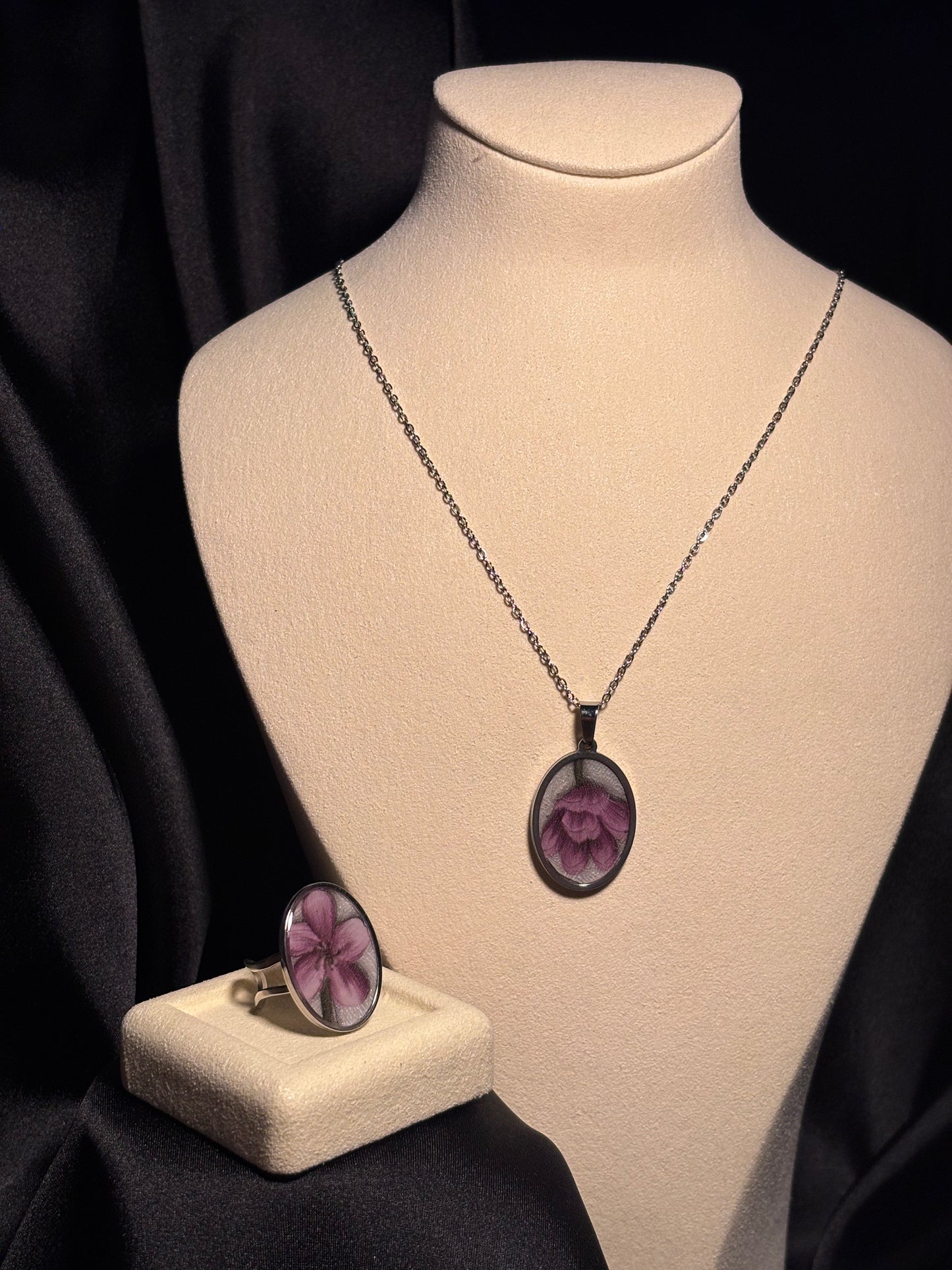 Handcrafted Eternal Blossom Resin Jewelry - ZouqShoq