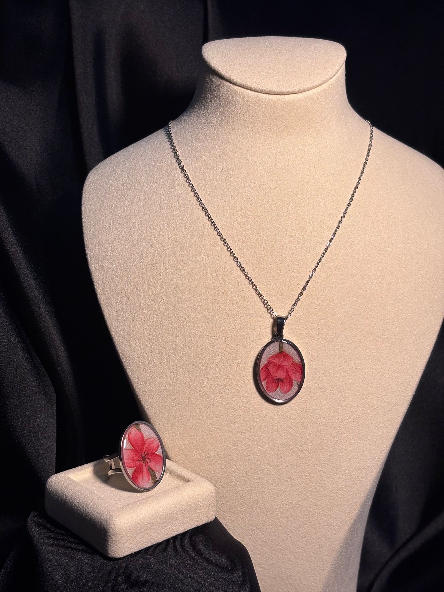 Handcrafted Eternal Blossom Resin Jewelry - ZouqShoq