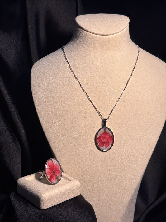 Handcrafted Eternal Blossom Resin Jewelry - ZouqShoq
