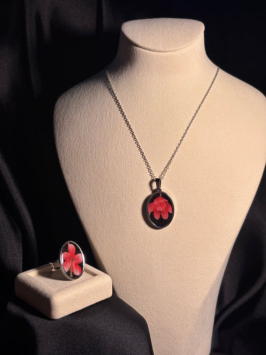 Handcrafted Eternal Blossom Resin Jewelry - ZouqShoq