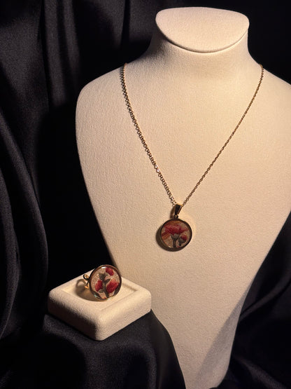 Mystic Floral Radiance Resin Handmade Jewelry - ZouqShoq