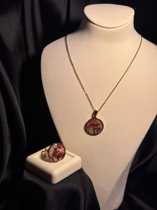 Mystic Floral Radiance Resin Handmade Jewelry - ZouqShoq
