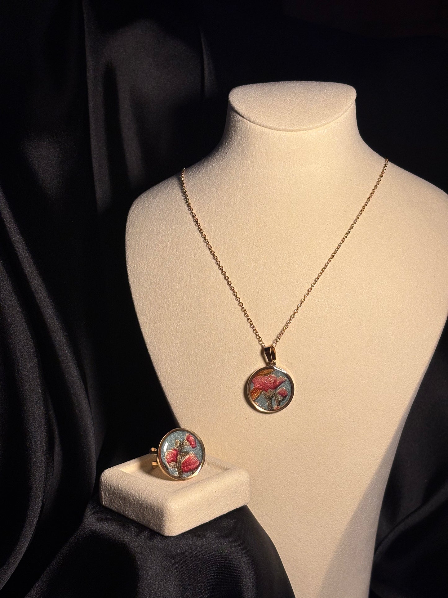 Mystic Floral Radiance Resin Handmade Jewelry - ZouqShoq