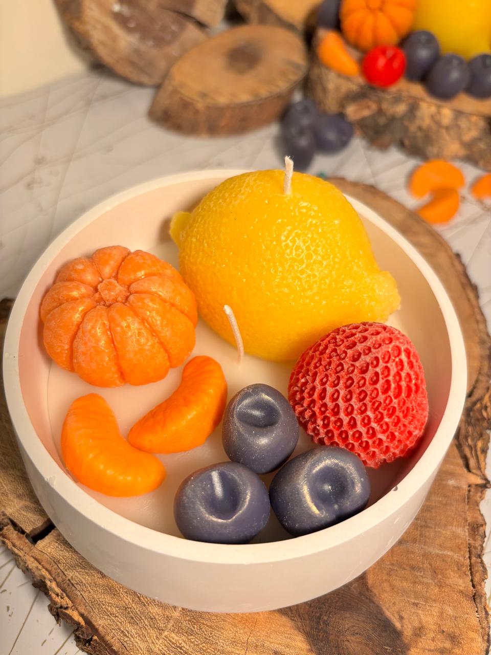 Fruit Bowl Scented Candles - Fresh & Cozy Fragrance | ZouqShoq