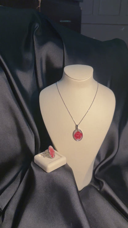 Handcrafted Eternal Blossom Resin Jewelry - ZouqShoq