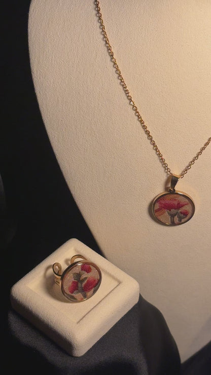 Mystic Floral Radiance Resin Handmade Jewelry - ZouqShoq